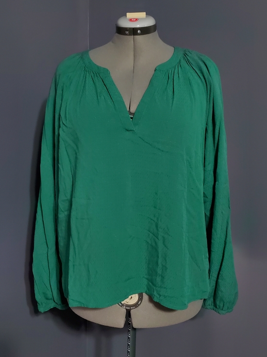 LOFT Tops - LOFT Outlet Mint Green V-Neck Peasant Top Blouse Women's Size L